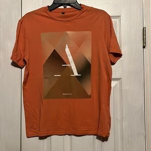 Armani Jeans men’s orange A print t shirt size M!